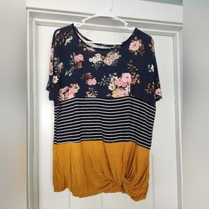 Womens flowy knot shirt
